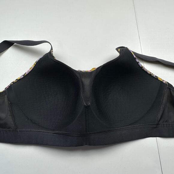 Thirdlove Sports Bra Womens 36F Black Gold Kinetic Adjustable Wireless Lined Gym - Picture 5 of 9